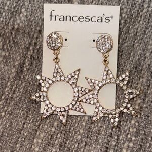 Francesca's Crystal sunburst Earrings